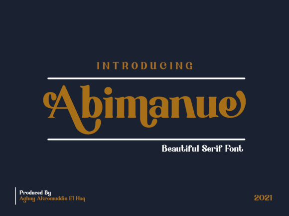 Abimanue Display Font for Handmade Craft Products