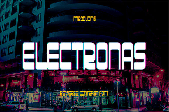 Electronas: A Squared Display Font for Modern Editorial Design