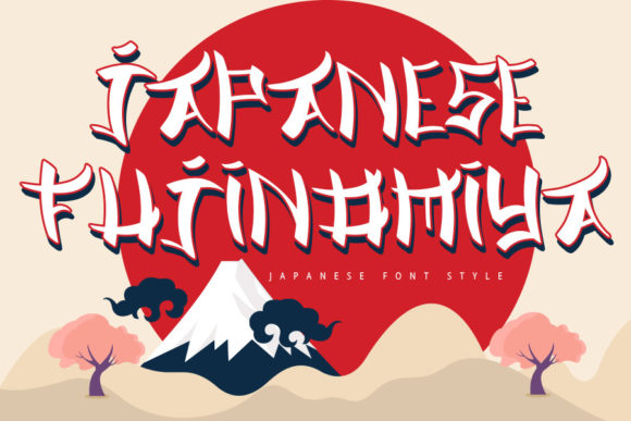 Japanese Fujinomiya Display Font for Menus, Posters & Print