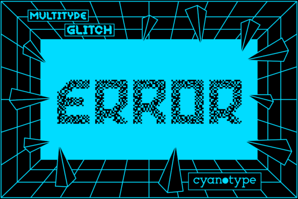 MultiType Glitch Error: A Pixelated Display Font With Punch