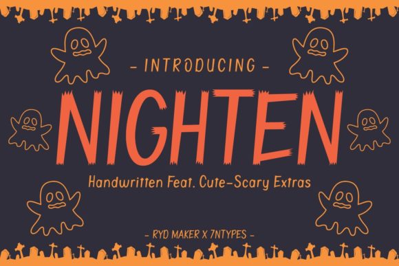 Nighten: The Artisan's Cool Brushed Display Font