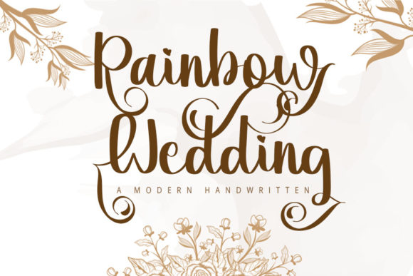 Rainbow Wedding Font: A Delicate Handwritten Typeface