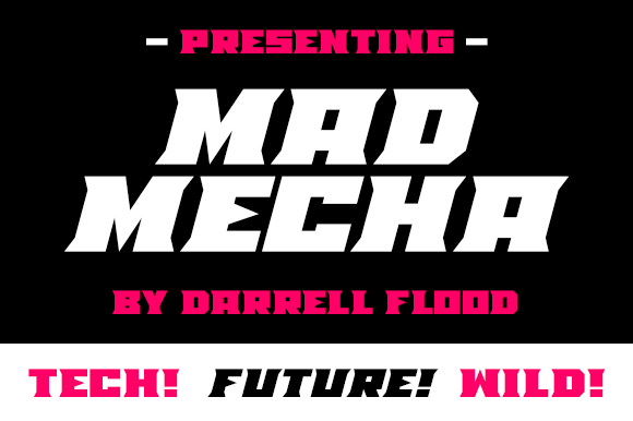 The Mad Mecha Font for Editorial Design and Publishing